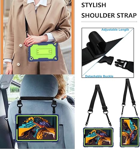 Miniatura 10 de Doemoil Para TCL TAB 8 WiFi 9132Xpara TCL TAB 8 LE 9137W Funda de tableta de goma de silicona suave con carcasa trasera para niños, correa de hombro