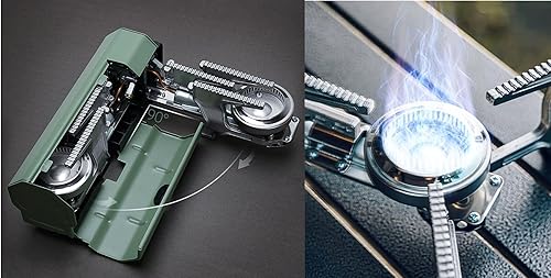 Miniatura 8 de ONLYFIRE OUTDOOR LIVING Estufa de camping plegable con bolsa de almacenamiento, estufa de butano portátil con abridor de botellas, estufa de gas