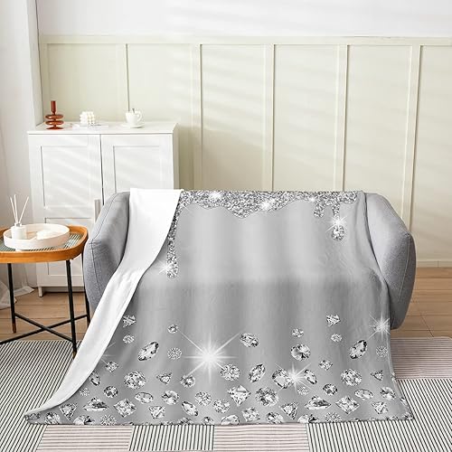 Vista 113 de Manta de cama de arte abstracto Grunge para niños, color verde azulado y naranja, manta de forro polar desordenada con pintura de óxido, manta Multi