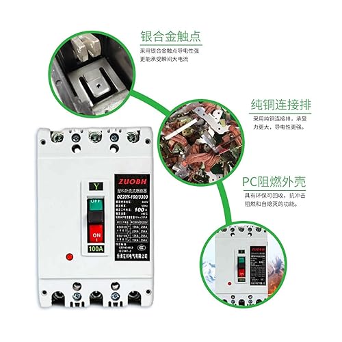 Miniatura 2 de Interruptor de aire DZ20Y-160 3300 Disyuntor de caja de plástico 63A100A250A400A630 Abierto trifásico (Tamaño  3P225A)