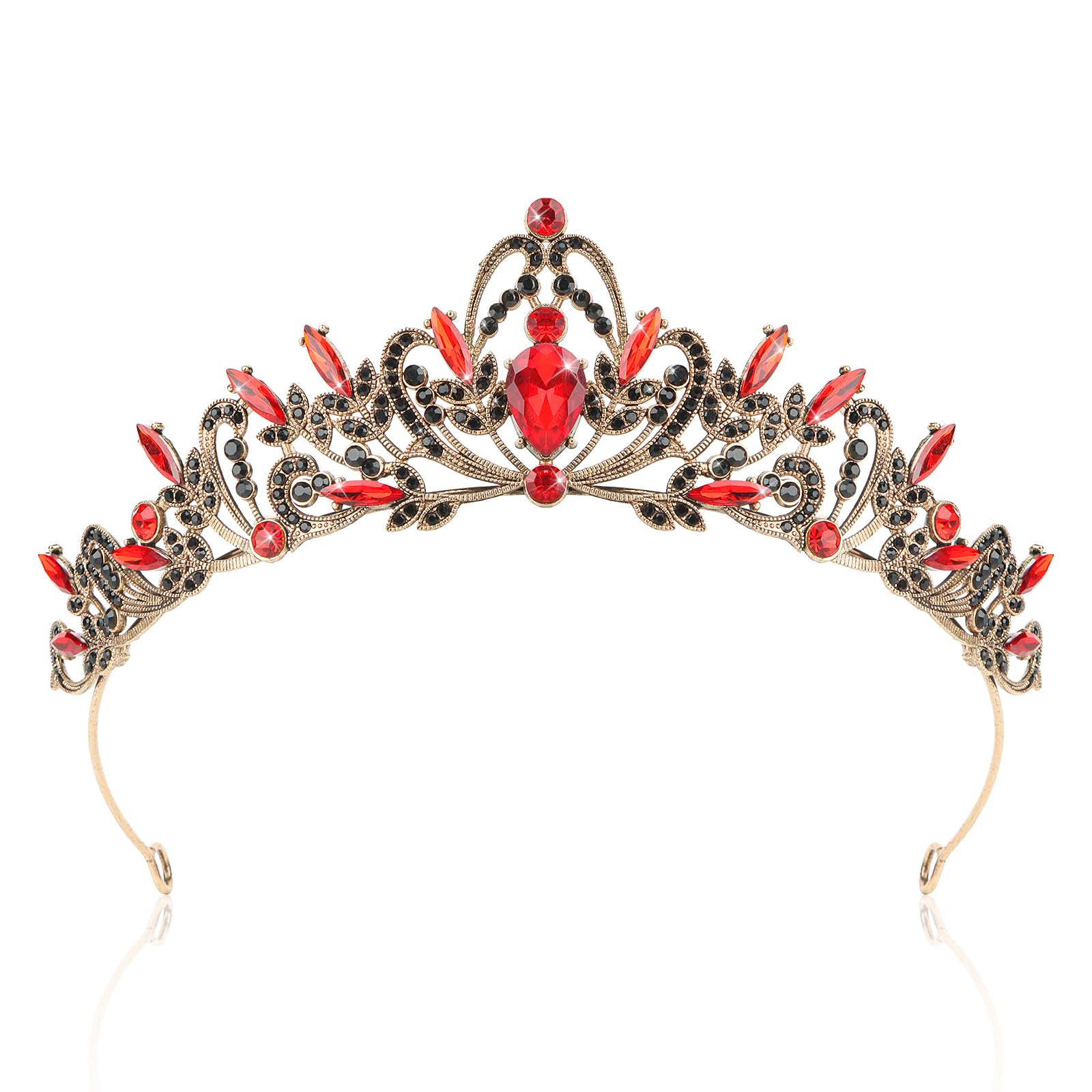 Light Up Red Spiderweb Gothic Tiara Crown,  3 Settings For any Occasion Lady Occulta Tiara Crown - Punk Rave main image 4