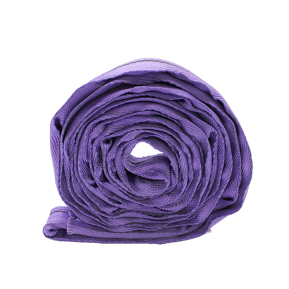 Purple Polyester Endless Round Sling Heavy Duty Poly Lifting Sling 2600lbs Vertical Capacity, 6 Feet Length, Pack of 4