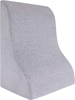 Meiz 腰枕 腰クッション 背あて ランバーサポート 三角型 就寝用 足上げ 体圧分散 体位変換 高齢者向け テレビ枕 なだらか枕 ベルボア生地 カバー洗濯可 グレー