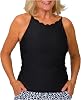 Jofit Apparel Women’s Athletic Clothing Scallop Swim Top for Golf, Workout, Casual Wear - Fitted, Black
