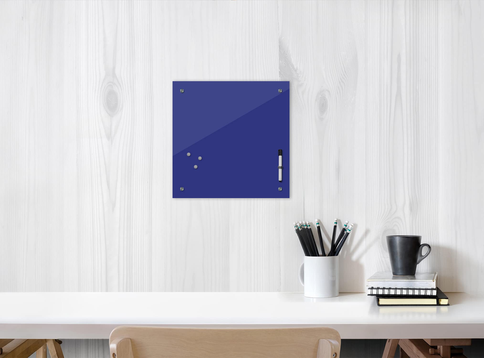 Bilderdepot24 Tableau mémo magnétique en Verre 24 Couleurs 40 x 40 cm
