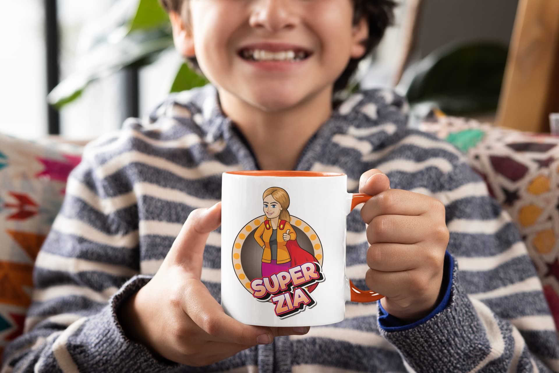 Tazza Super Nonno Migliore Del Mondo, Ceramica 350 Ml, Regalo Festa Del Papà Compleanno, Acen