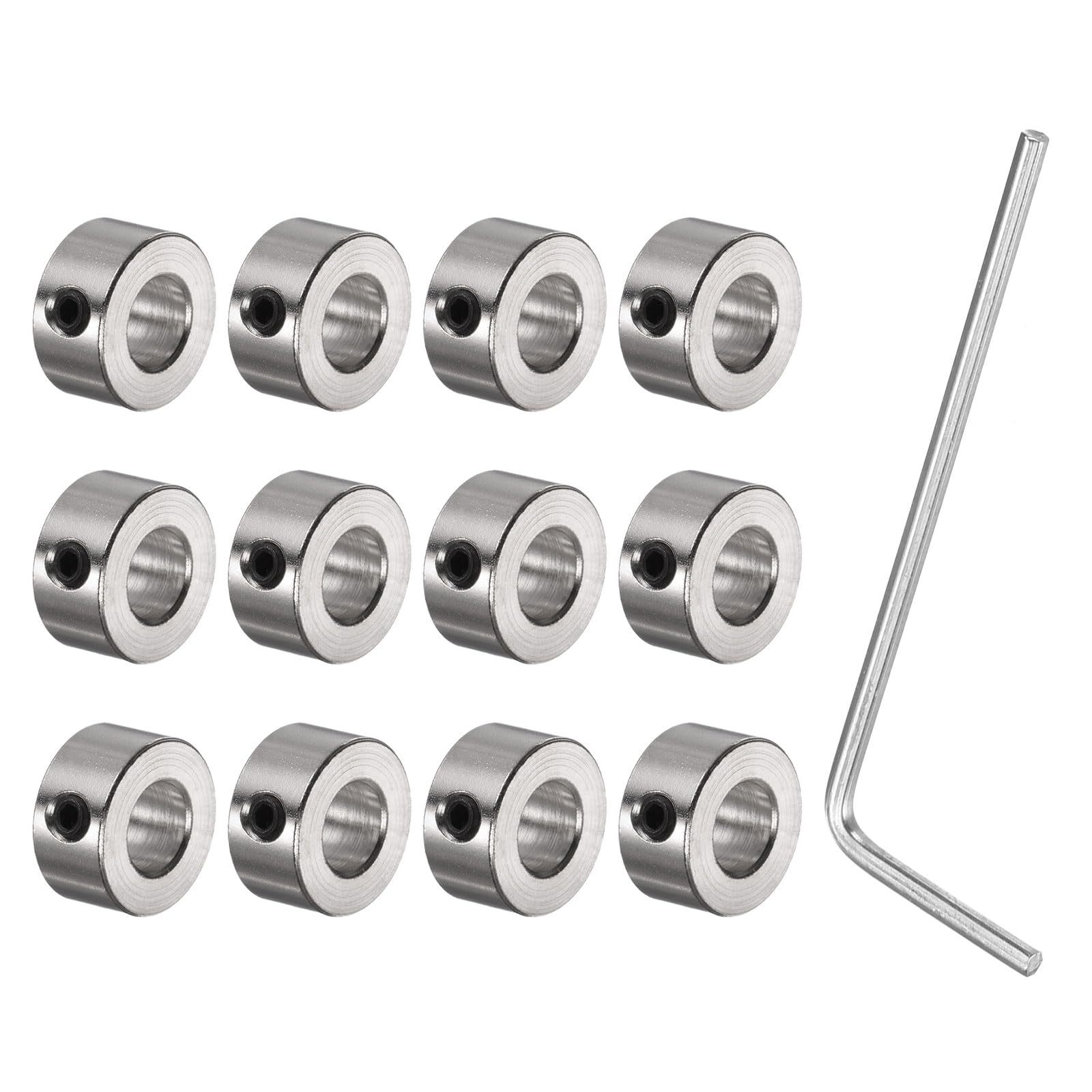 Nickel Plated Shaft Collars - 12 Pack -16