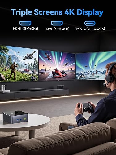 Miniatura 16 de GMKtec Mini PC Intel i5-12450H (Turbo 4.4 GHz) 32 GB DDR4 1TB M.2 NVMe SSD, Intel i226v Mini computadoras, USB 3.2, Type-C/WiFi 6, BT5.2, RJ45