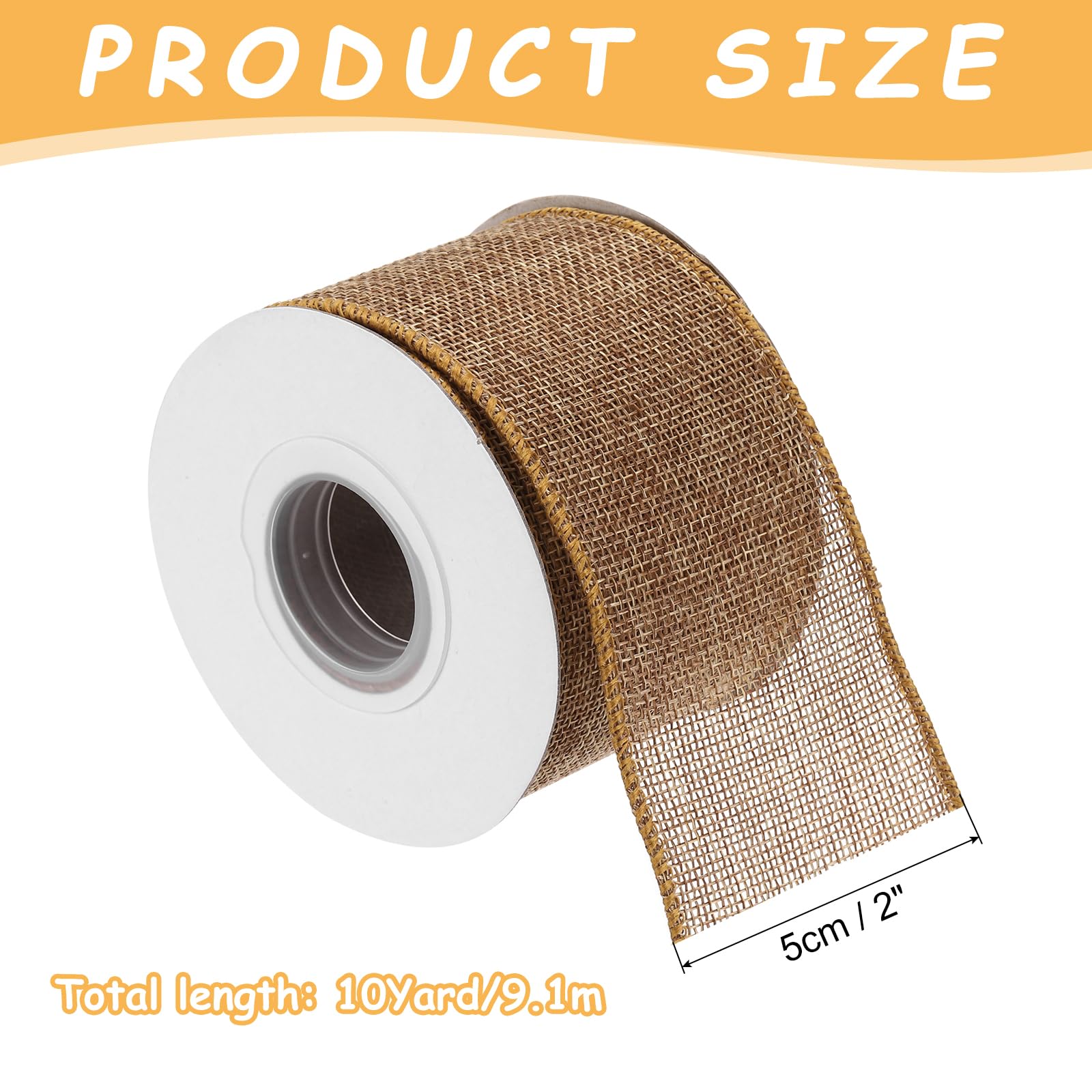 Nastro Decorativo In Iuta Di Polipropilene 26cm X 10m – Tela Plastica Metallicata Per Ghirlande (Crema + Oro)
