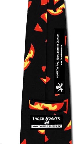 Miniatura 4 de Jack-O-Lantern Corbata de Halloween Corbata de calabaza para hombre