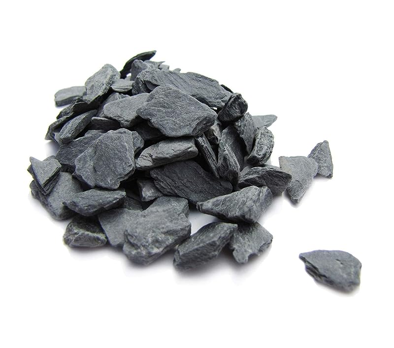 Cascalho de Ardósia Natural para Aquário e Aquascaping Small World Slate & Stone 1/4 a 1/2 polegada, 454 g