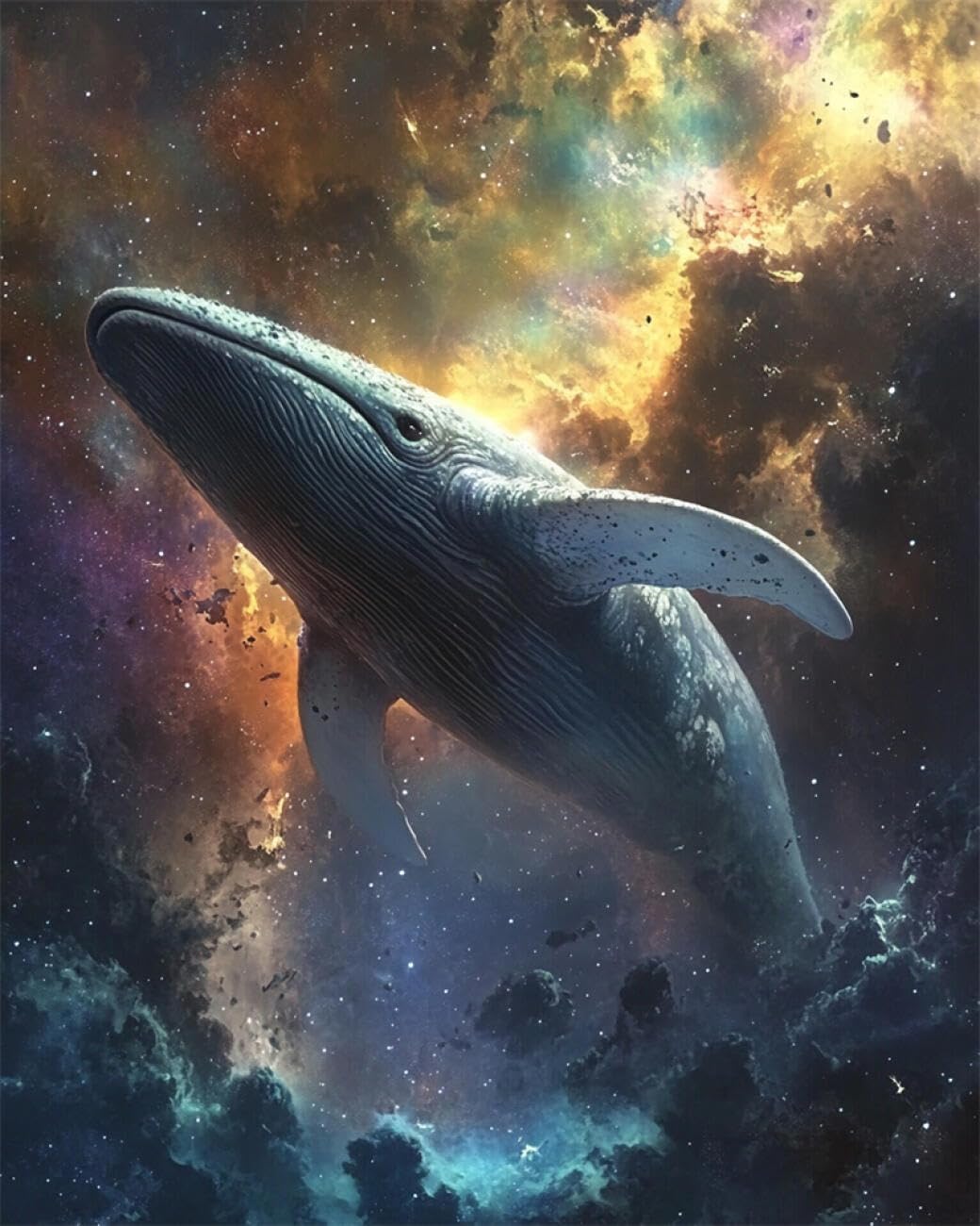 Rkflgew D Iy Bea Embroidery Kits Starry Whale 40X50cm
