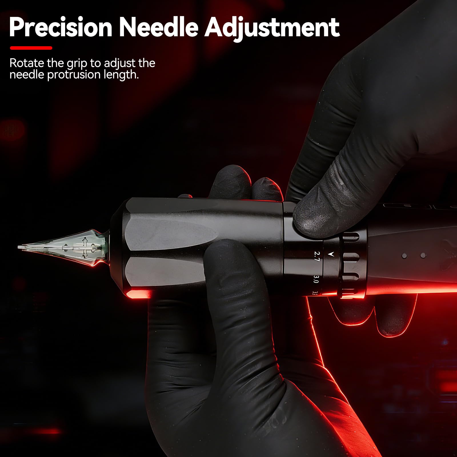 SOLONG Tattoo Maschine Set–Wireless Tattoo Kit Professionelles Tattoo-Maschinen-Set Mit 7-stufige, LCD & Magnet-Akku, 20 Tattoo-Patronen-Nadeln Für Anfänger Und Künstler, NA-TKE701AEU-1