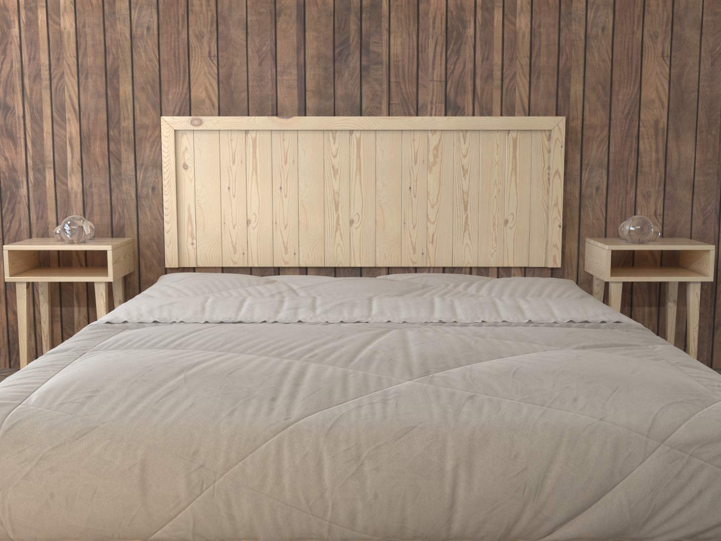 LA WEB DEL COLCHON Cabecero Madera Rústico Véneto de Estilo Nórdico para Dormitorio Moderno Cama de 180 (190 x 55 cms) – Cabeceros de Madera Decorativos y Funcionales – Cabeceros de Cama Modernos