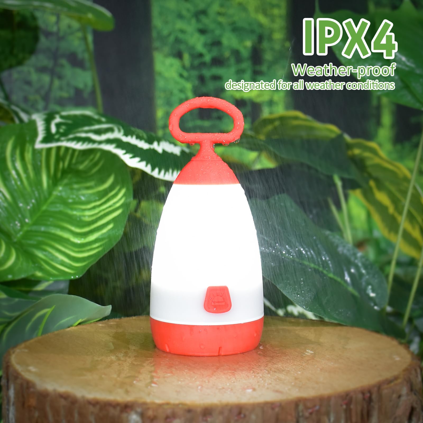 Lanterna da campeggio con lente smerigliata per proteggere gli occhi, manico in morbido silicone, coperchio della batteria rotante per la sicurezza, ideale per avventure all'aperto,
