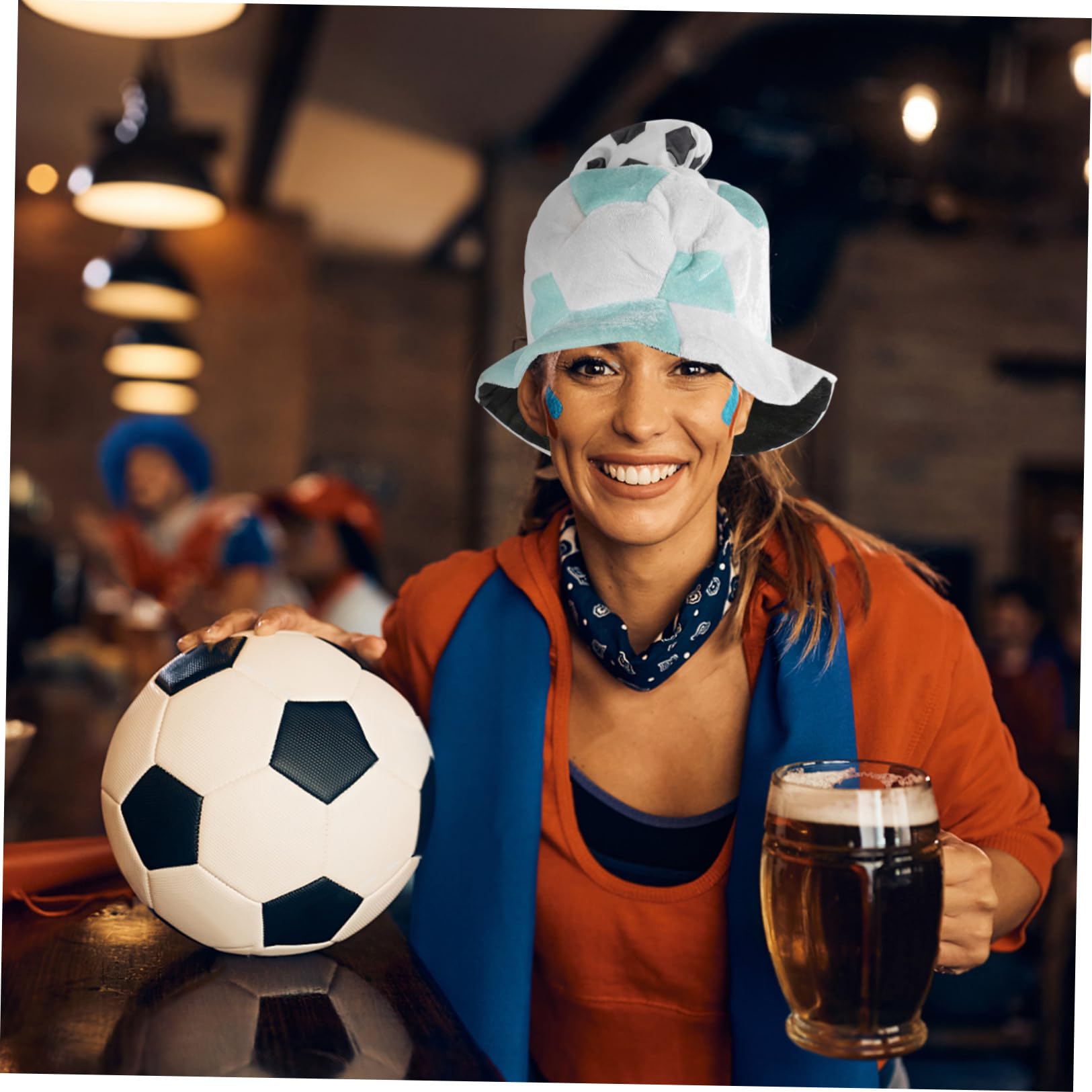 Toyvian Cappello da Tifoso Decorativo da Calcio 3 Pezzi Leggero da Competizione Sportiva per La Squadra dei di Calcio