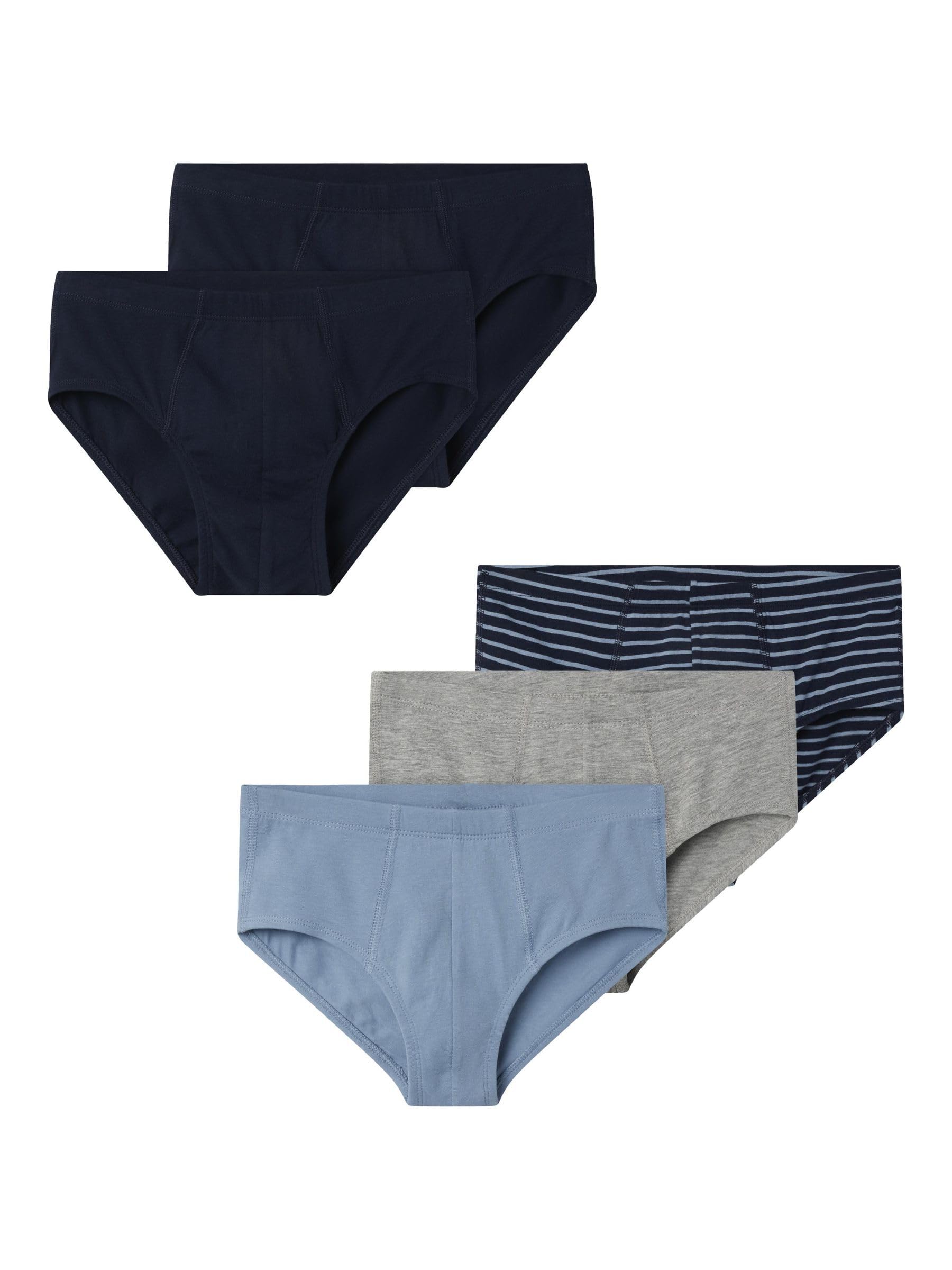 Jungen Slips 5er-Pack – Bequeme Kinder Unterhosen aus Baumwolle, Elastischer Bund, Größen 98–164, Klassische Jungen Unterwäsche