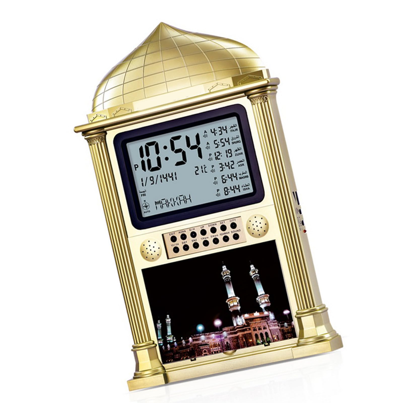 KAHDGSS HA-4002 Azan Clock Prayer Mosque Calendar Desktop Wall Digital Alarm for Home Decor Digital Display
