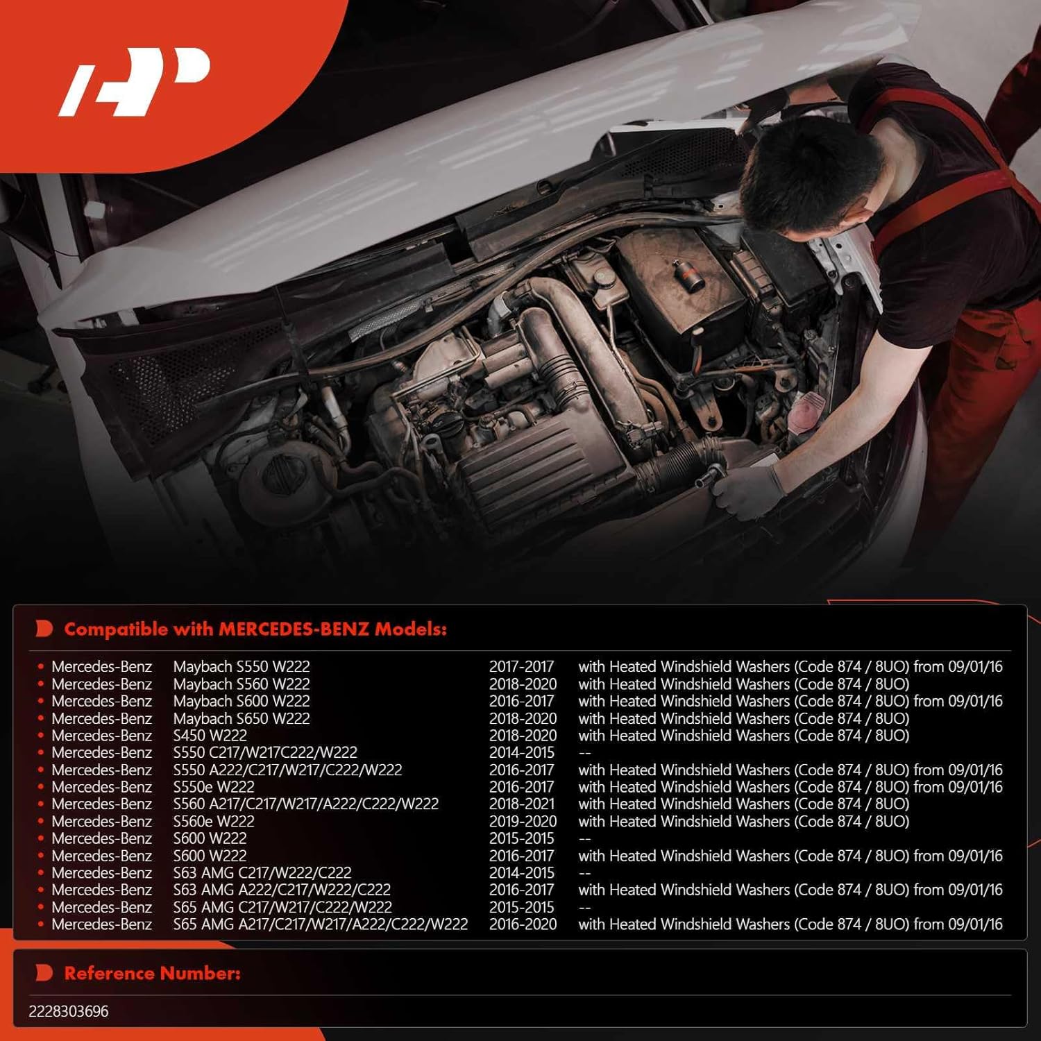 A-Premium Feed Line to Heater Core HVAC Heater Hose Pipe Line Assembly with Clamps Compatible with Mercedes-Benz Maybach S650 2018-2020, S560, S550, S600, S550e, S63 AMG, S600, S450, S560e, S65 AMG