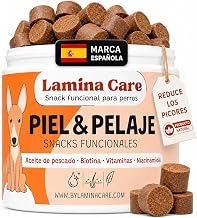 Functional Snacks for Skin and Hair with Beer Powder Yeast and Dog Vitamins, Relieves Allergy Dogs, Itchy Dog Skin and Hair Loss, Omega 3 Dogs, 90 Treats