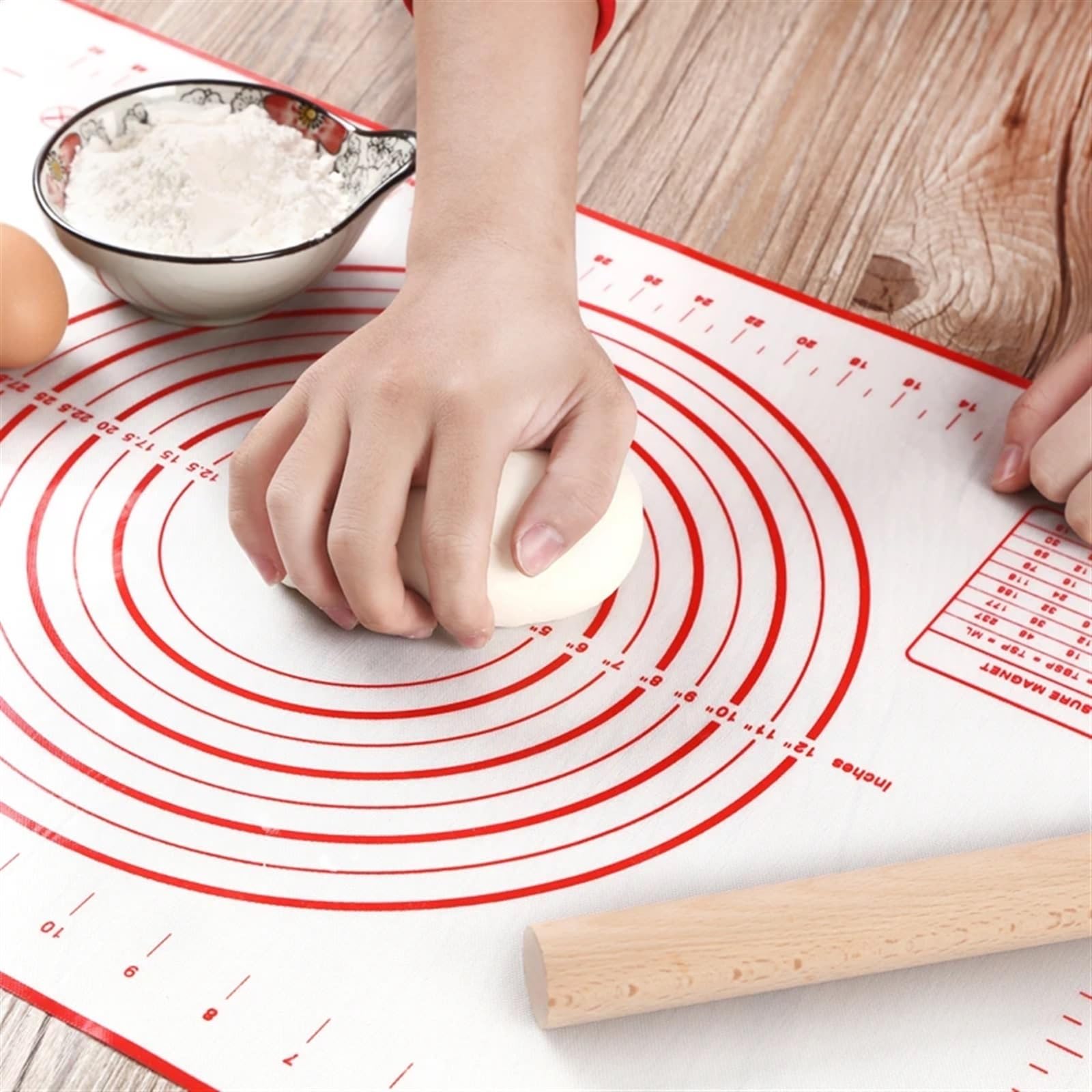 Antihafte Rutschfeste Backunterlage Silikon Back Matte Pad Backblech Pizza Teig Maker Gebäck Küche Gadgets Nicht-Stick Roll Teig Matte Kochen Werkzeuge backformen ( Color : Black , Size : 80x60cm )