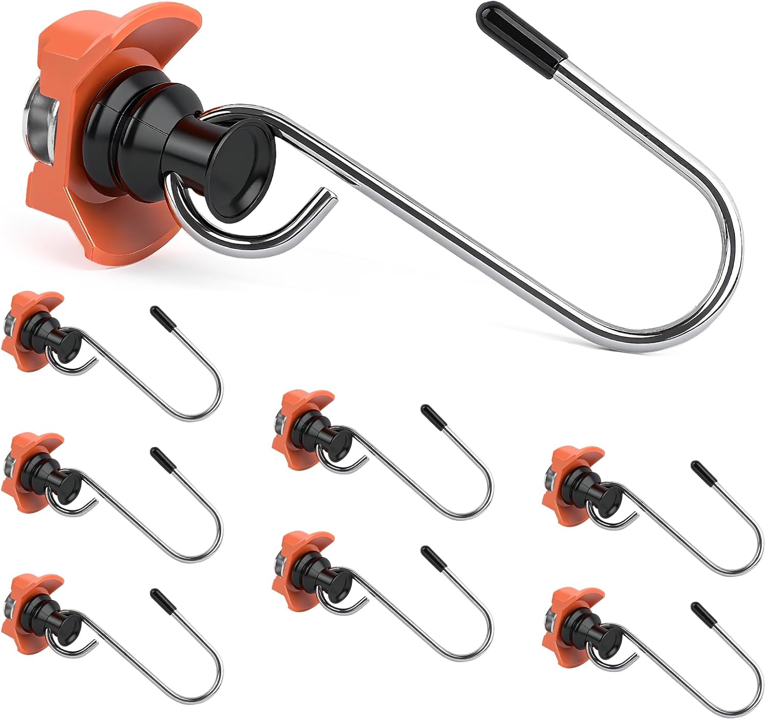 Idong Airline Rail Accessory Hooks Pack of 8 - Single End Fitting Airline Rail Fitting & Edging Strips Hooks Robust Accessories for Lashing Rails up to 50 kg Ideal for Transport and Attachment
