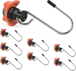 Idong Airlineschiene Zubehör Haken 8 Stück – Single Endbeschlag Airlineschiene Fitting & Kederleisten Haken, Robustes Zubehör für Zurrschienen bis 50 kg, Ideal für Transport und Befestigung