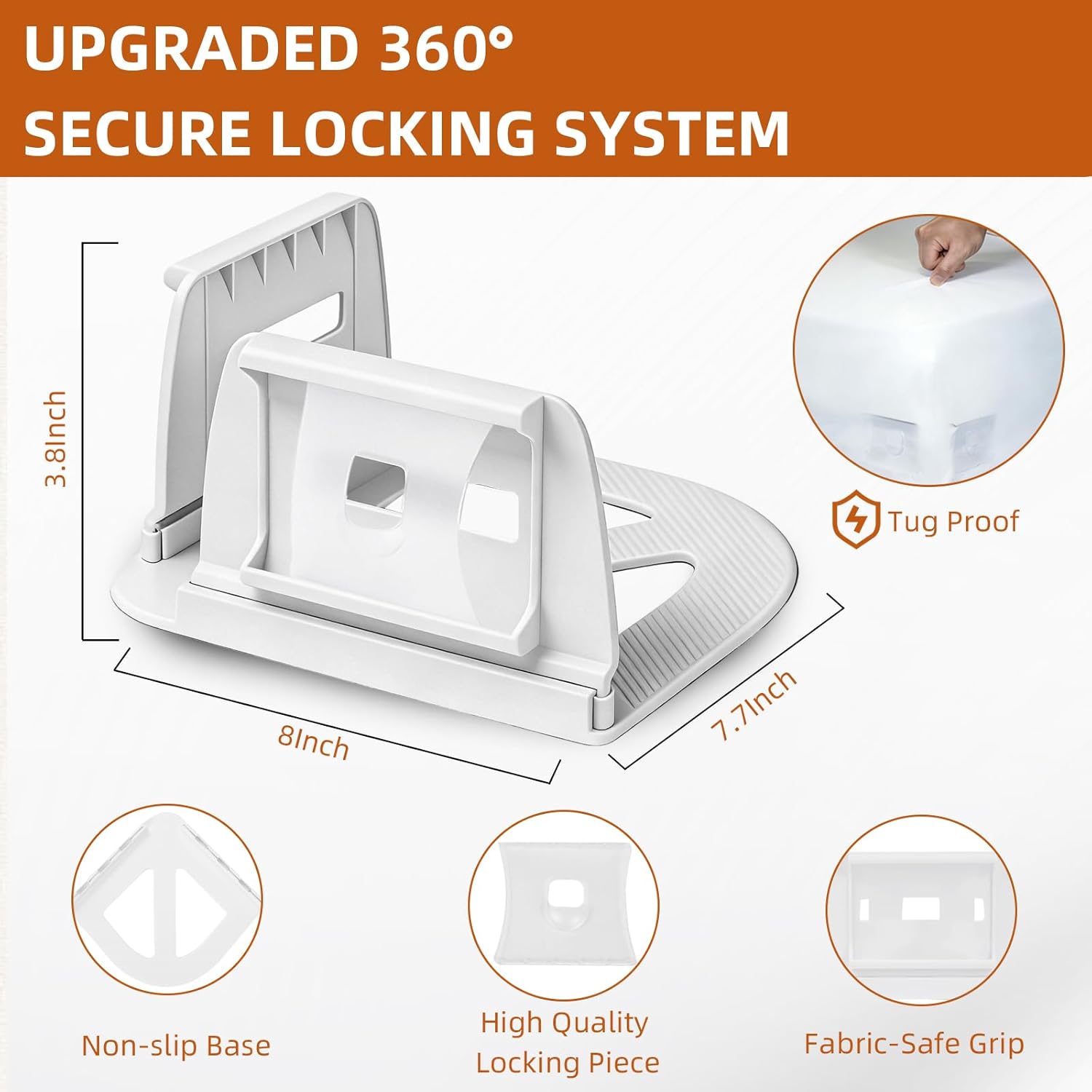 Upgrade Bed Sheet Holders for Corners - 4 Pack One-Time Installation Sheet Locks, Heavy Duty Fitted Sheet Clips to Keep Sheets Tight & Firm, No-Lift Mattress Sheet Grippers, Universal Fit