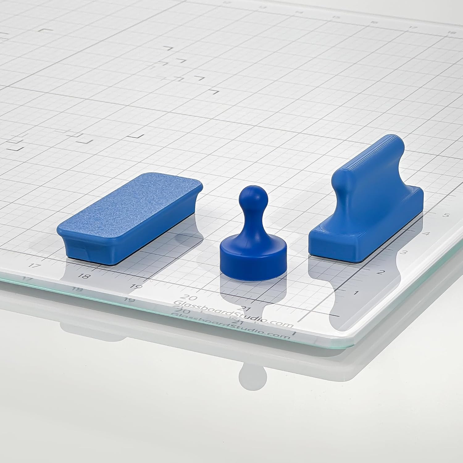 Glassboard Studio Mega Magnets - Neodymium - Heavy Duty, Colorful, Ergonomic, Ideal for Crafting, Quilting, and as Magnetic Knife Holders (4, Periwinkle Purple Bar)