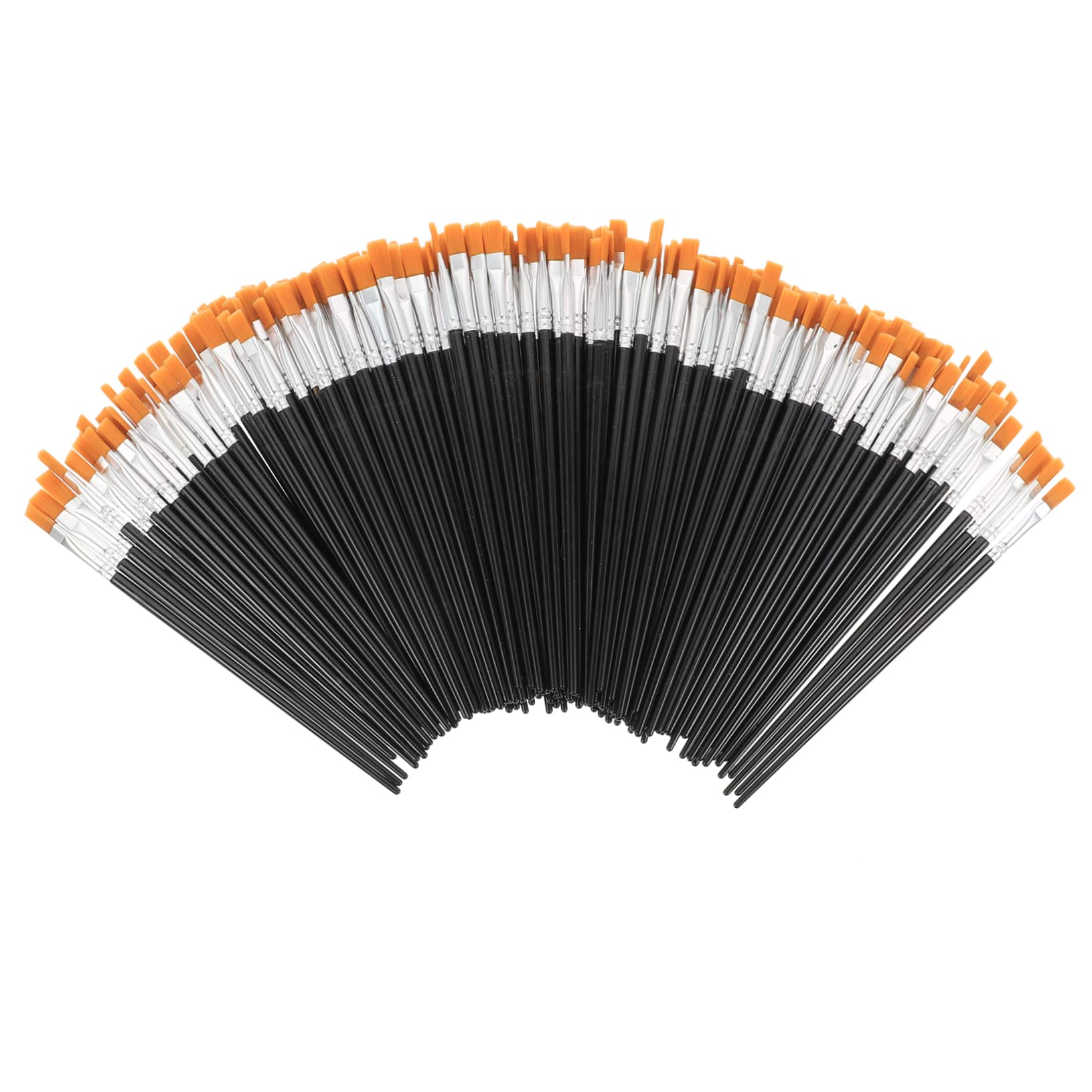 Flachpinsel 200 Stück Schwarz für Öl und Acrylmalerei