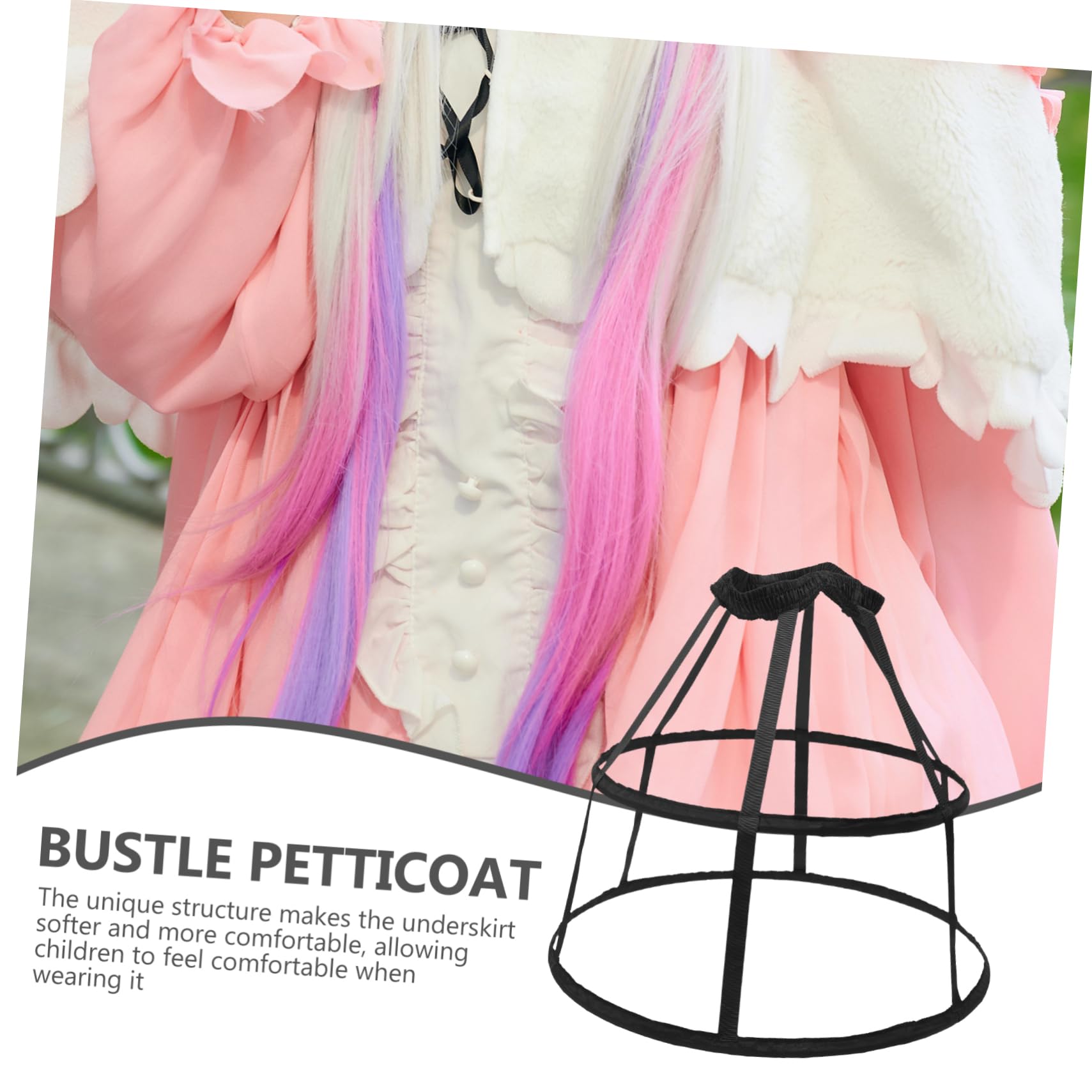 IMIKEYA 5 Stück Vintage Petticoat Cage Unterrock für Verstellbar für Cosplay Hochzeiten Partys und Fotoshootings