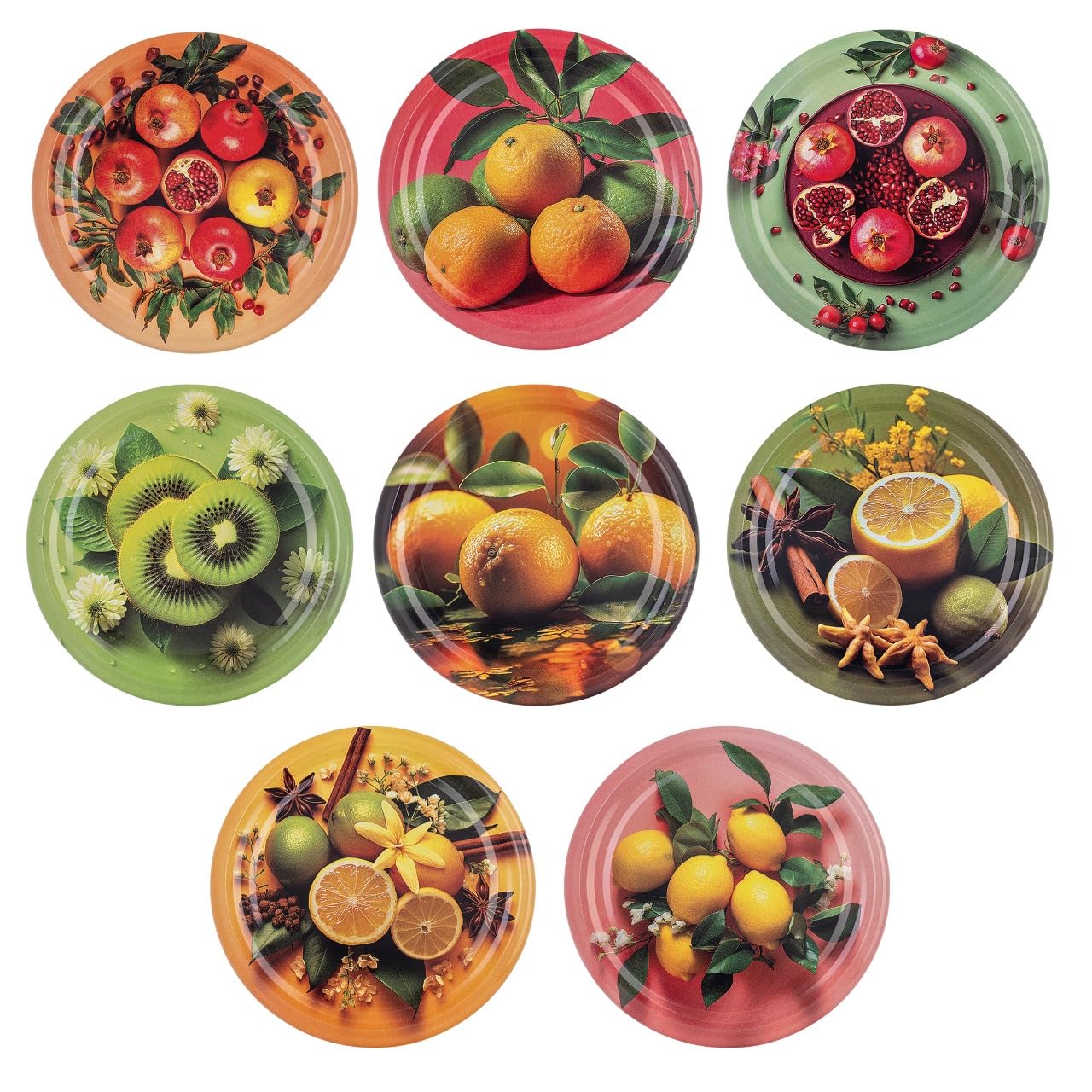 KADAX Set di 50 vasetti per marmellata in Vetro 330ml Ø82 Frutta esotica – Tappo a Vite ermetico, per marmellate, Miele, confetture e bomboniere