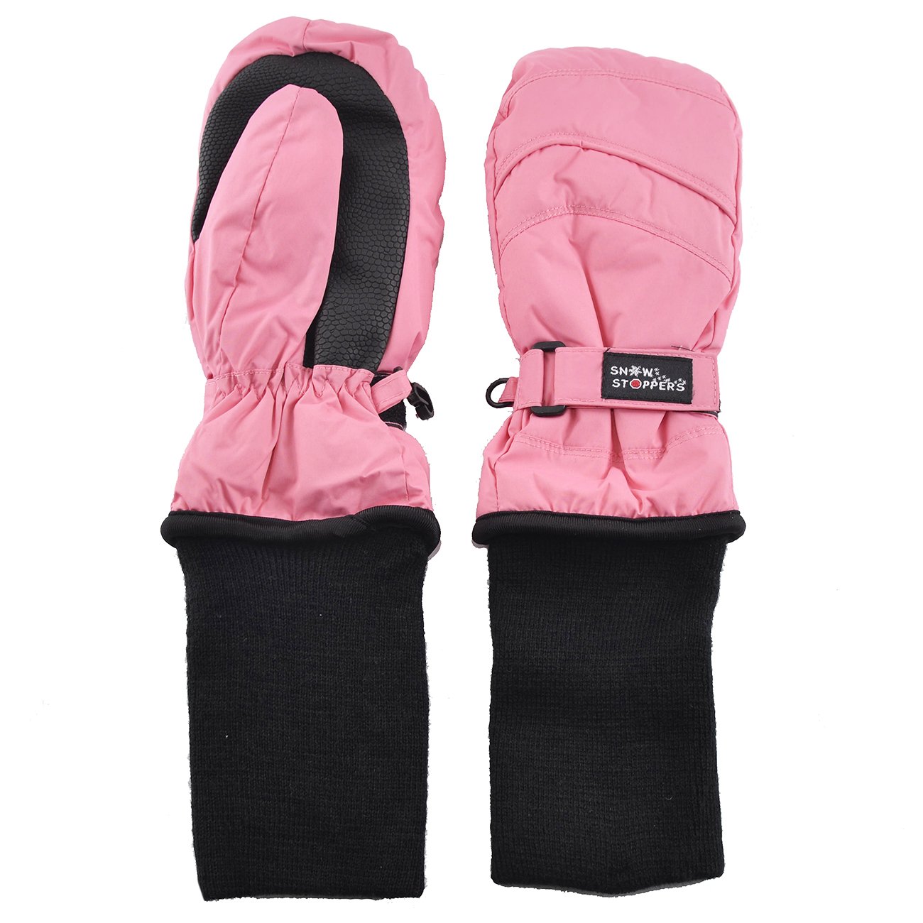 SnowStoppers Kid's Waterproof Stay On Winter Nylon Mittens Small / 1-3 Years Pink