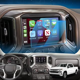 LFOTPP 2PCS 2014-2020 2021 Silverado 1500 2500HD 3500HD LTZ MyLink 8 Inch 2016-2021 GMC Sierra 8 inch screen protector Car Navigation Screen Protector Glass Infotainment Center Touch Display