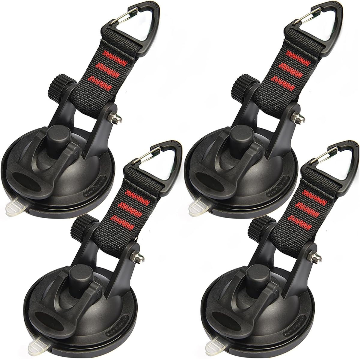 4 Pcs Heavy Duty Suction Cup Hooks, Outdoor Strong Suction Cups for Camping | Suction Cups for Car Awning RV Boat Window Glass Camping Trap, Multipurpose Car Camping Accessories Suction Cup with hooks