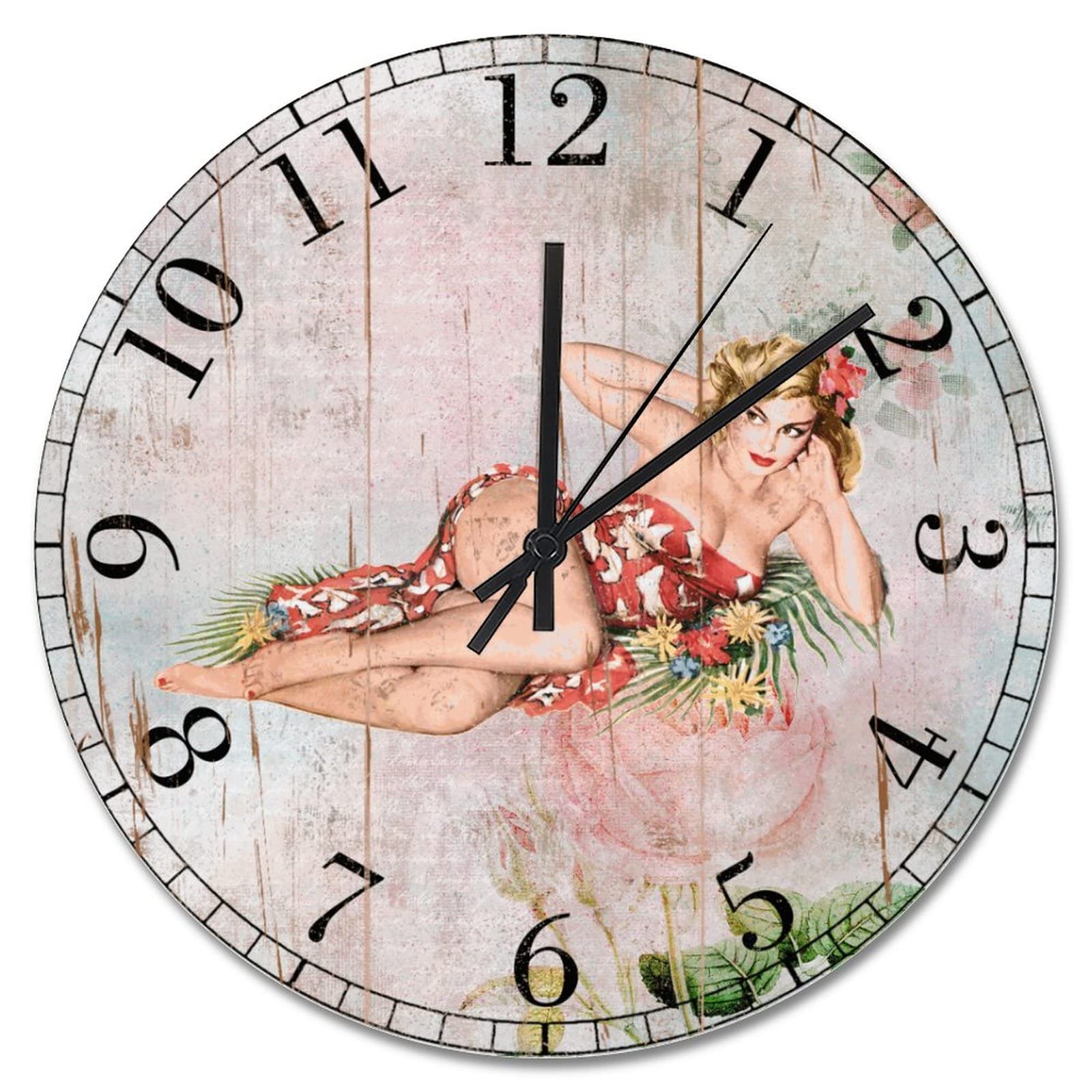 Horloge murale rustique style rétro français souvenirs d'antan