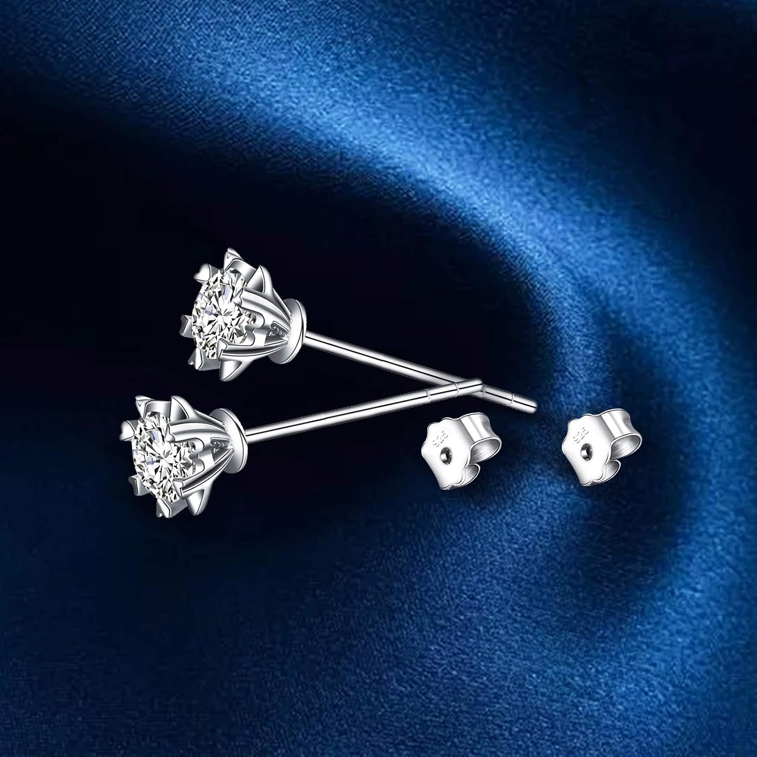 30pcs/15 Pairs Hypoallergenic Earring Backs Replacement,Plated Silver Secure Ear Lockings for Stud Earrings, Ear Nut for Posts 6x4.5mm