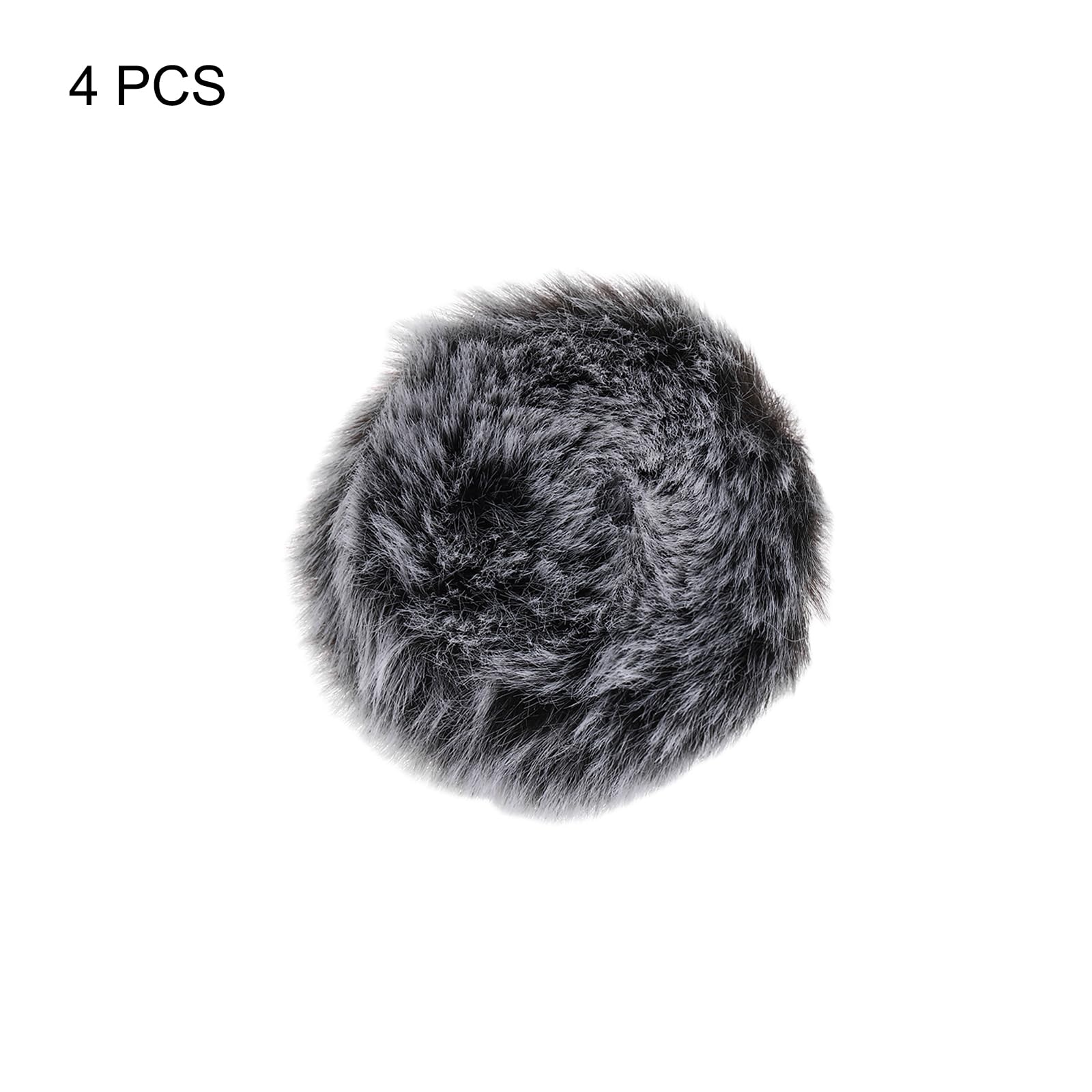 PATIKIL Furry Microphone Windscreen 25mm x 56mm Mic Cover Windshield for Indoor Outdoor Microphone Gradual Black 4 Pack - Image 3