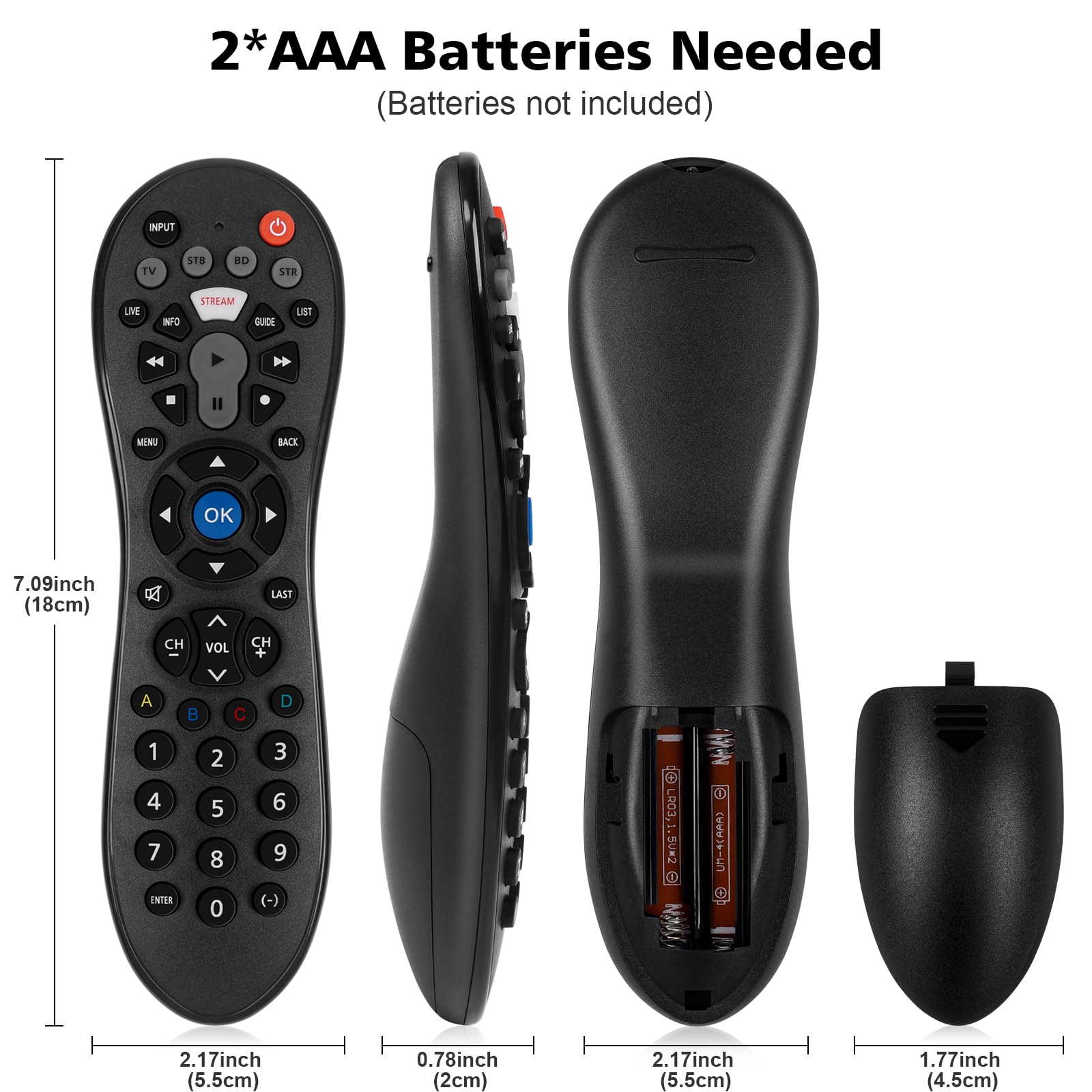 Telecomando universale per Samsung, LG, Vizio, Sony, TCL, Insignia, Sharp, Philips, Panasonic, JVC, Hisense, Toshiba, Sanyo, Seiki e altre marche (telecomando universale)