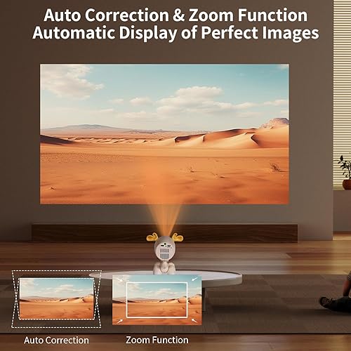 Miniatura 3 de Mini proyector con WiFi y Bluetooth - Proyector portátil al aire libre para cine en casa, compatible con HDMI/USB, ideal para películas y juegos