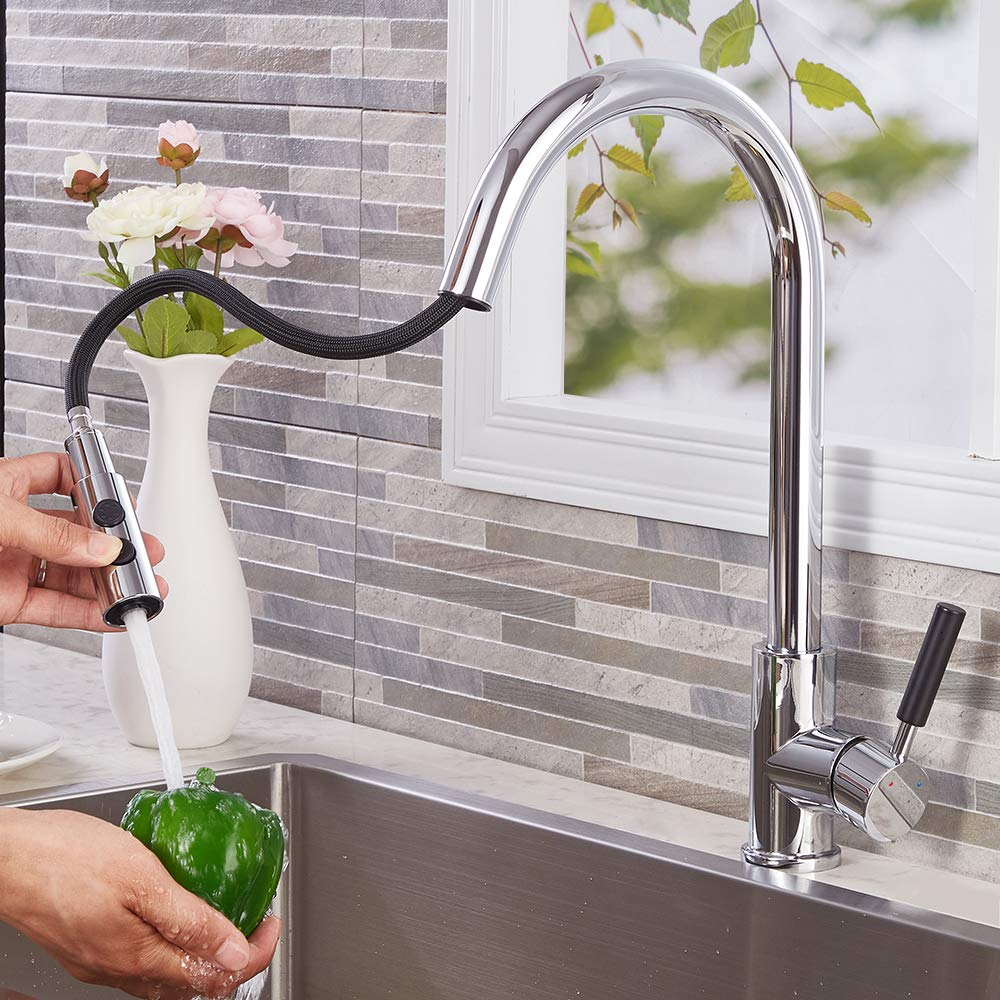 Buy ATUM HOME Modern High Arc Kitchen Sink Mixer Taps with Swivel Spout