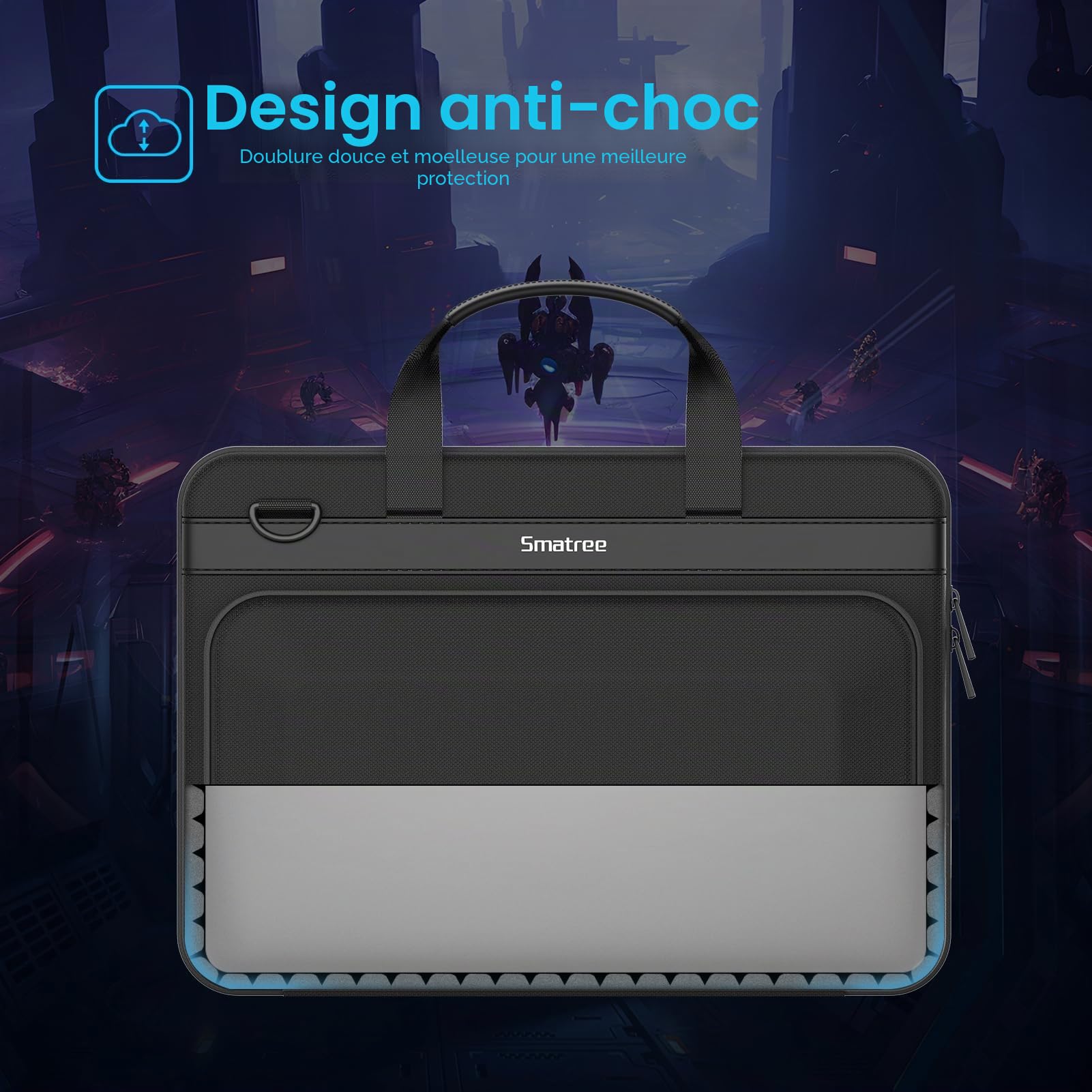 Smatree Sac de transport pour ordinateur portable Compatible pour 18 pouces Acer Predator Helios 18 Gaming Laptop, pour 18 pouces DELL Alienware m18 R2/m18 Gaming Laptop Sac à main étanche (A800XL)