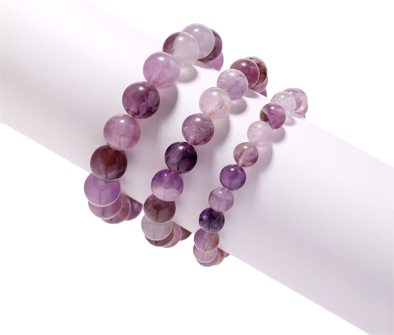 TALIMU Auralite 23 Amethyst Natural Crystal Beads Bracelet Handmade Men Women Stretchy Bracelet Healing Crystal bracelet 8mm 10mm 12mm Round