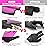 YFY Billiard Pool Gloves for Left Hand 3 Finger, Splicing Process, Snooker Cue Sport Glove Popular Sizes for Men & Women (Pink, M)