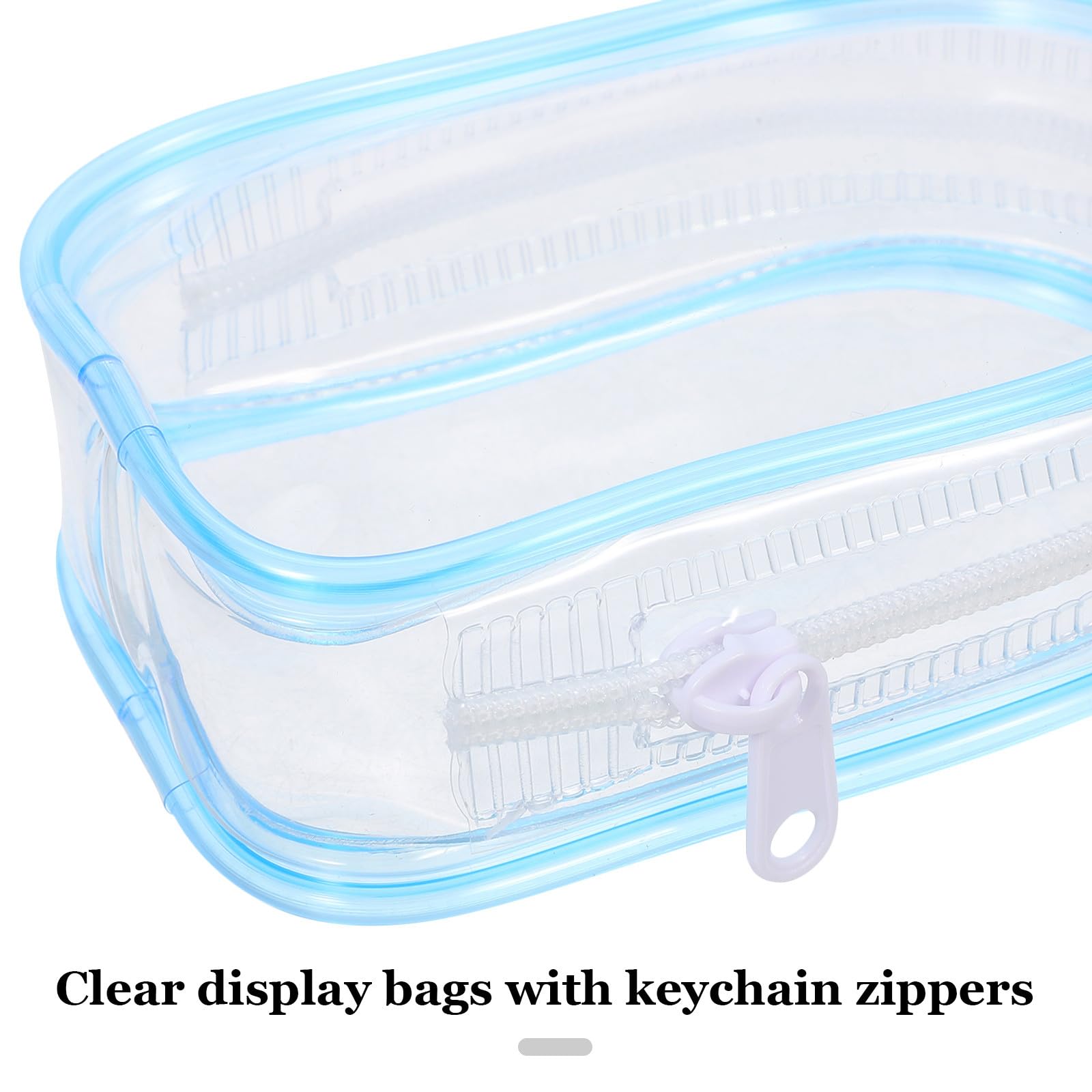 Bolsa de Exhibición Transparente de Plástico para Figuras y Muñecos con Cremallera, Forma Esférica y 6 Unidades para Almacenamiento y Transporte Cómodo