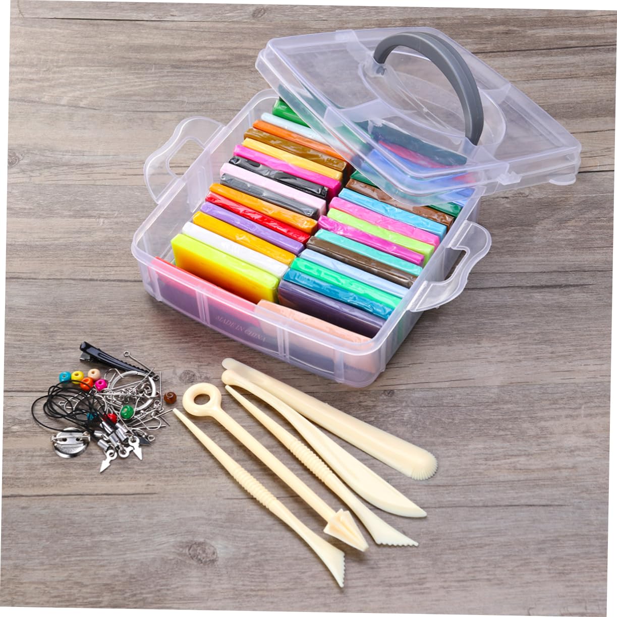 NUOBESTY Kit De Arcilla Polimérica Para Hornear Colores Bloques De Modelado Juguetes Educativos