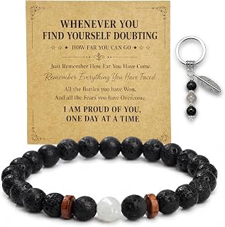 Sobriety Gifts for Men and Women, Sober Anniversary Month & Year Milestone Beaded Bracelet, Recovery Celebration Gift for Him Her, Inspirational Jewelry for Birthday Christmas Valentine's Day Easter, Sober Milestone Keepsake Bracelet