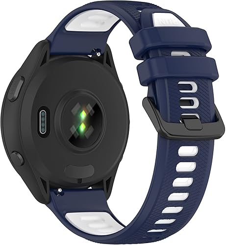 Miniatura 2 de Compatible con Garmin Forerunner 265S 255S Correas de reloj, correas de repuesto de silicona duraderas de liberación rápida de 18mm. Compatible con