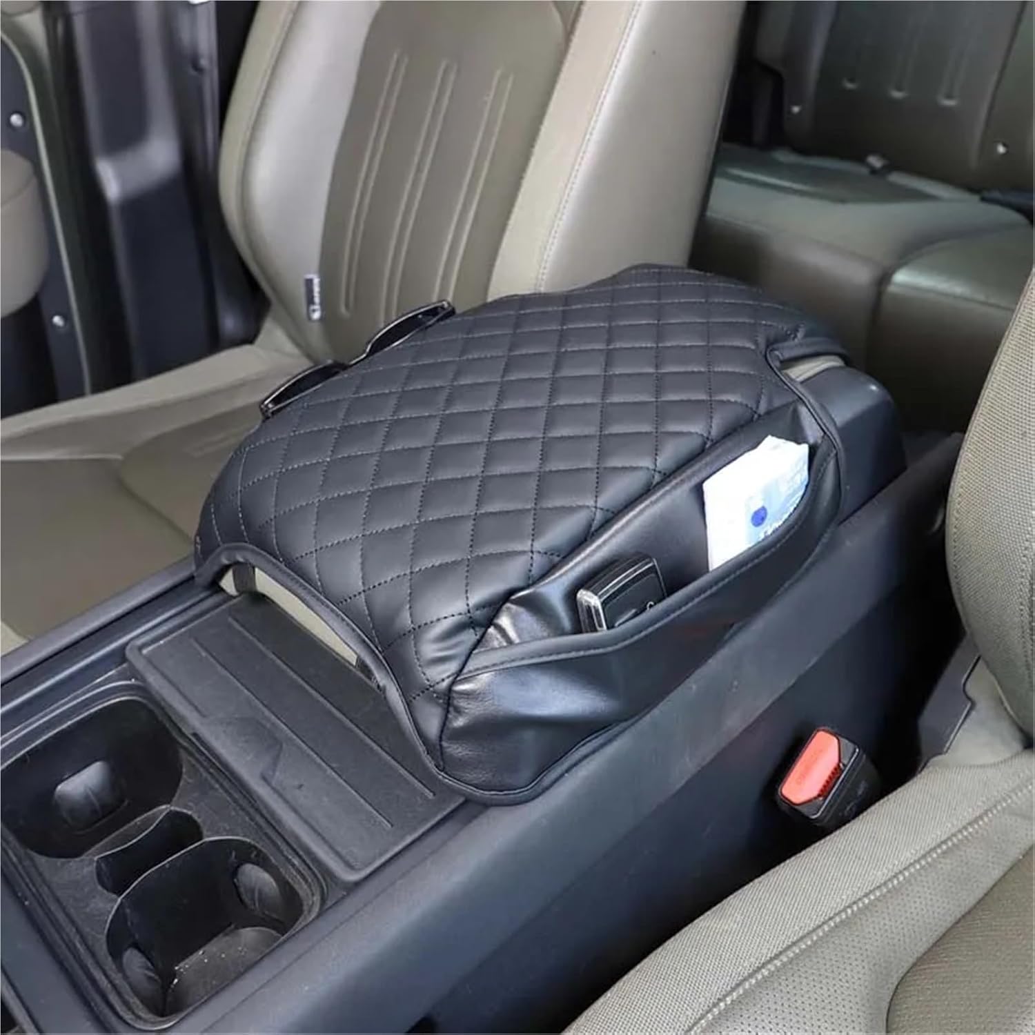 Compatible With Land Rover Defender 2020-2024 Car Center Console Armrest Box Cover Protection Cushion With 2 Storage Bag Car Accessories
