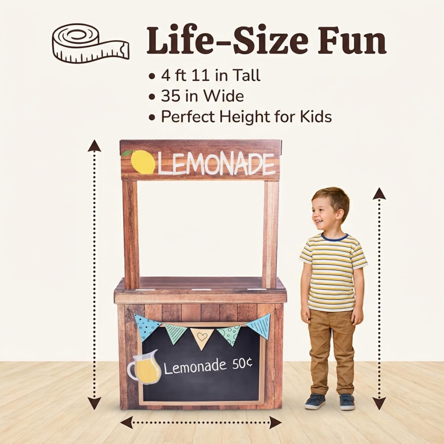 Anderson's Lemonade Stand Kid Booth Cardboard Standup, Event Decorations, School Decorations, Festivals, Carnival, Props, Photo Ops
